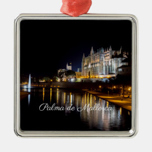 Kathedrale von Palma de Mallorca bei Nacht - Spani Ornament Aus Metall