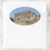 Kathedrale von Palma Ovaler Aufkleber (Tasche)