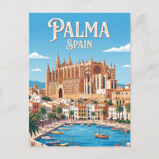 Kathedrale von Palma Spanien Postkarte (Vorderseite)