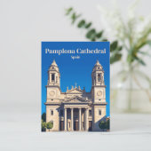 Kathedrale von Pamplona Spanien Postkarte (Stehend Vorderseite)