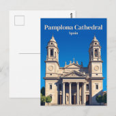 Kathedrale von Pamplona Spanien Postkarte (Vorne/Hinten)