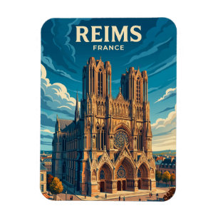 Kathedrale von Reims Frankreich Magnet