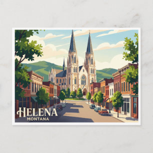 Kathedrale von Saint Helena Montana Postkarte