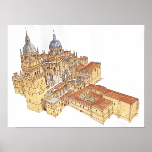 Kathedrale von Salamanca. Spanien Poster (Vorne)
