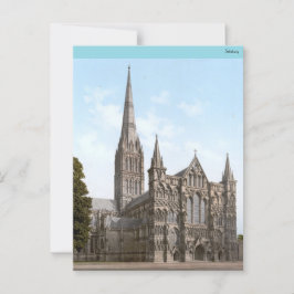 Kathedrale von Salisbury in England (c. 1900) Postkarte