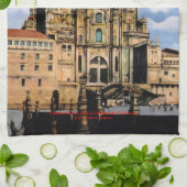 Kathedrale von Santiago Compostela Von ,(Zu Küchentuch (Gefaltet)