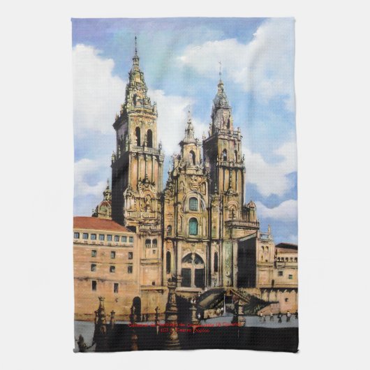 Kathedrale von Santiago Compostela Von ,(Zu Küchentuch (Vertikal)