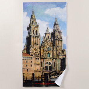 Kathedrale von Santiago Compostela Von ,(Zu Strandtuch