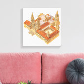 Kathedrale von Santiago de Compostela. Spanien Leinwanddruck (Insitu (Wohnzimmer))