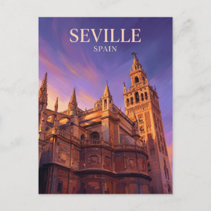 Kathedrale von Sevilla und Giralda-Turm Spanien Postkarte