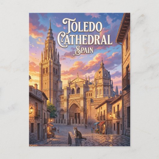Kathedrale von Toledo Spanien Postkarte (Vorderseite)