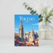 Kathedrale von Toledo Spanien Postkarte (Stehend Vorderseite)