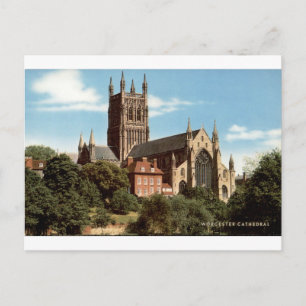 Kathedrale von Worcester Vintage-Farbblick Postkarte