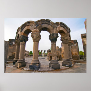 Kathedrale von Zvartnots Ruinen Poster
