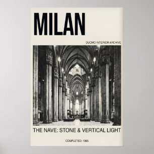 Kathedrale Wandkunst Mailand Dom Innenraum Poster