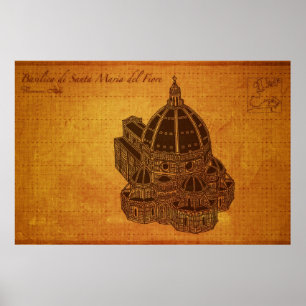 Kathedralen: Basilica di Santa Maria del Fiore Poster