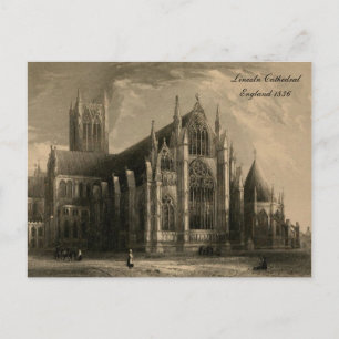 Kathedralen der England Serie: Lincoln 1836 Postkarte