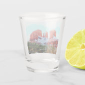 Kathedralen-Felsen Sedona Thunder_Cove Schnapsglas (Rückseite)