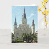 Kathedralen-Raum-Gruß-Karte New Orleans St. Louis Karte (Gelbe Blume)