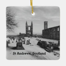 Kathedralen-Ruinen St Andrews Schottland in Schnee