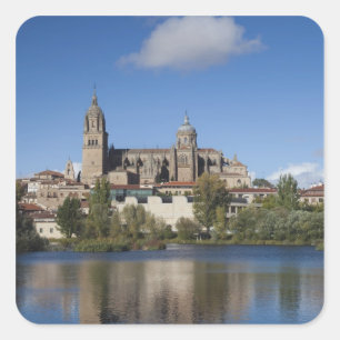 Kathedralen und Stadt Salamanca Quadratischer Aufkleber