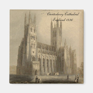 Kathedralen von England Serie: Canterbury 1836 Magnet
