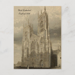 Kathedralen von England Serie: York 1836 Postkarte