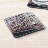 Kathedralenuhr hergestellt für den Turm in Getränkeuntersetzer (Linke Seite)