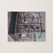 Kathedralenuhr hergestellt für den Turm in Puzzle (Horizontal)
