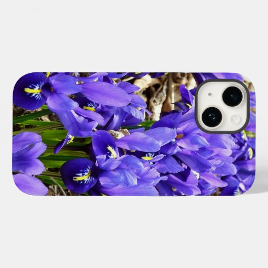 Katherine Hodgkin Irises Lila Frühlingsfloral Case-Mate iPhone Hülle (Rückseite (Horizontal))
