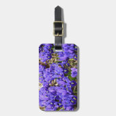 Katherine Hodgkin Irises Lila Frühlingsfloral Gepäckanhänger (Vorderseite vertikal)