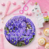 Katherine Hodgkin Irises Lila Frühlingsfloral Pappteller (Party)