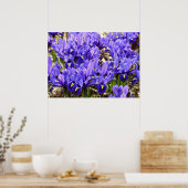Katherine Hodgkin Irises Lila Frühlingsfloral Poster (Küche)