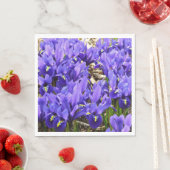 Katherine Hodgkin Irises Lila Frühlingsfloral Serviette (Beispiel)