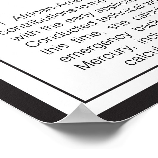 Katherine Johnson Poster (Ecke)