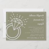 Katherine | Kurierte Farbe | Verlobungsparty Einladung (Vorderseite)