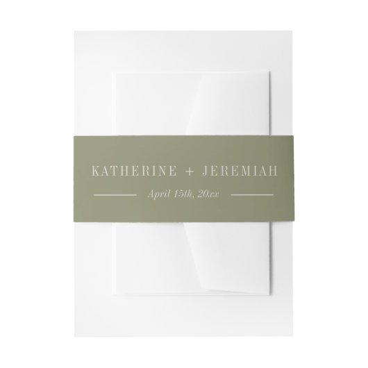 Katherine | Kurierte Farben | Hochzeit Einladungsbanderole (Vorderseite Beispiel)