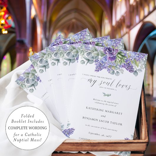 Katherine Lavender Katholic Wedding Mass Program