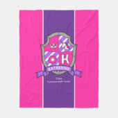 Katherine Letter K Name bedeutet Schild pink lila Fleecedecke (Vorderseite)