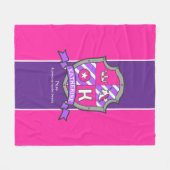 Katherine Letter K Name bedeutet Schild pink lila Fleecedecke (Vorderseite (Horizontal))