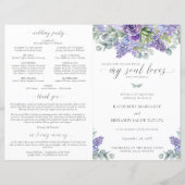 Katherine Lila-katholische Hochzeitsprogramm (Vorderseite)