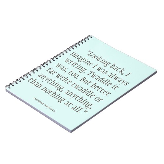 Katherine Mansfield Writing Quote Notebook Notizblock (Linke Seite)