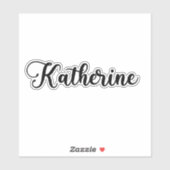 Katherine Name - Handgeschriebene Kalligrafie Aufkleber (Blatt)