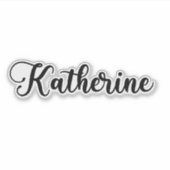 Katherine Name - Handgeschriebene Kalligrafie Aufkleber (Vorderseite)