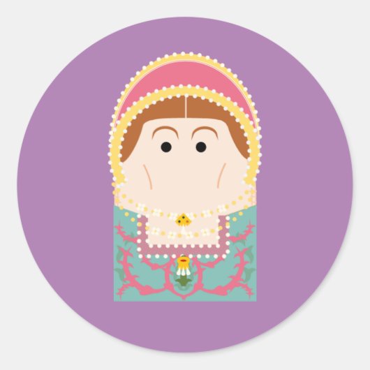 Katherine Parr Runder Aufkleber (Vorderseite)