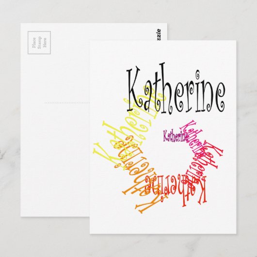Katherine Postkarte (Vorne/Hinten)