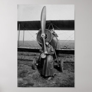 Katherine Stinson mit Biplane - 1917 Poster