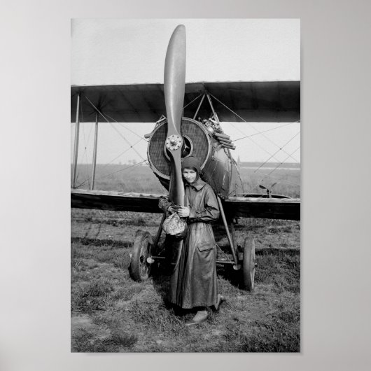 Katherine Stinson mit Biplane - 1917 Poster (Vorne)