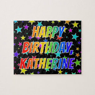 "KATHERINE" Vorname, Spaß "GLÜCKLICHER BIRTHTAG" Puzzle