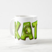 Kathi Name Kiwi Style Tasse Teetasse Kaffeetasse (Vorderseite Links)